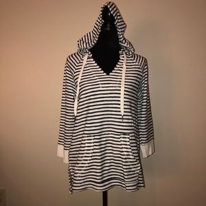 Cable & Gauge Long Sleeve Hoodie Tunic.